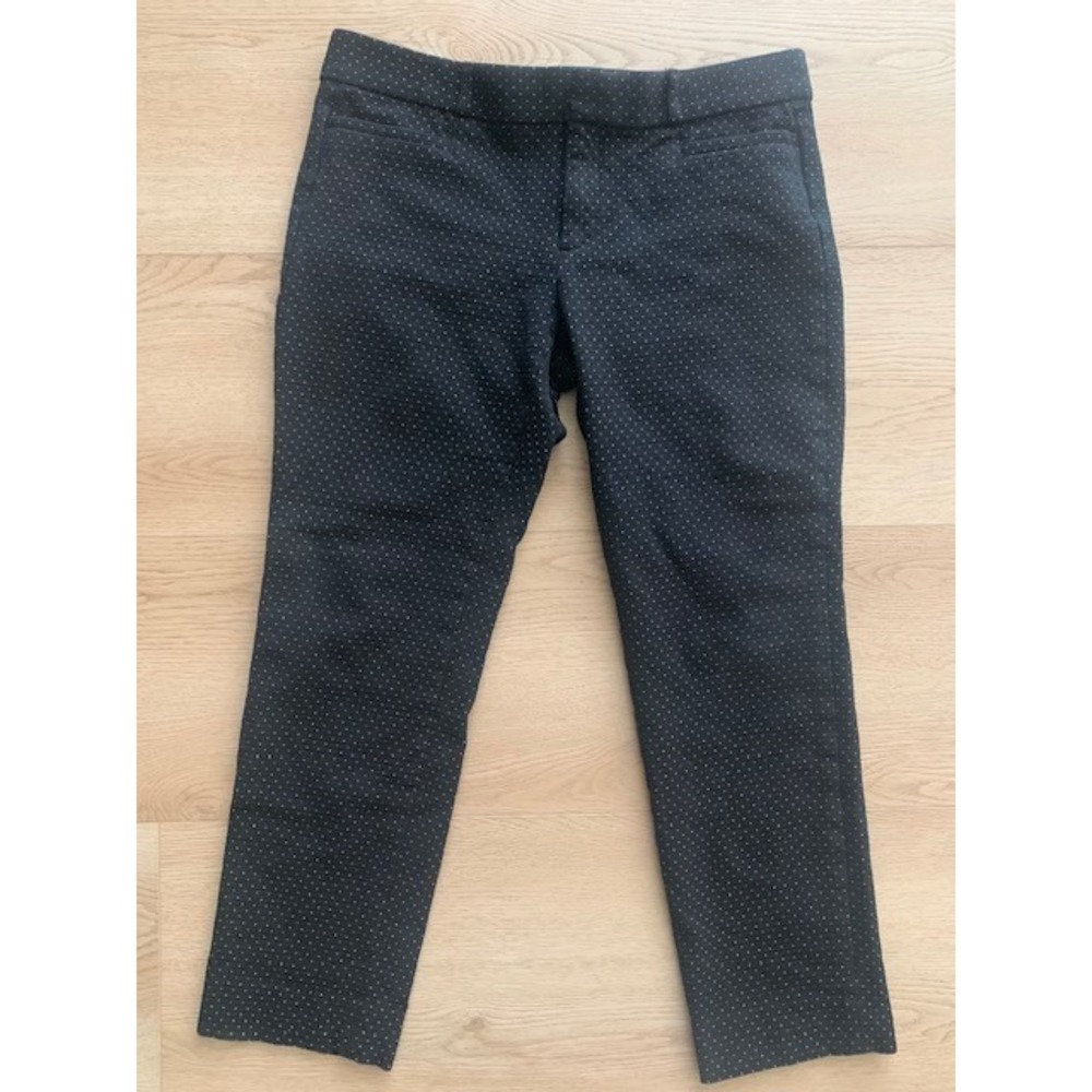 Banana Republic Black Womens Polka Dot Sloan Fit Slim Pants Size 6